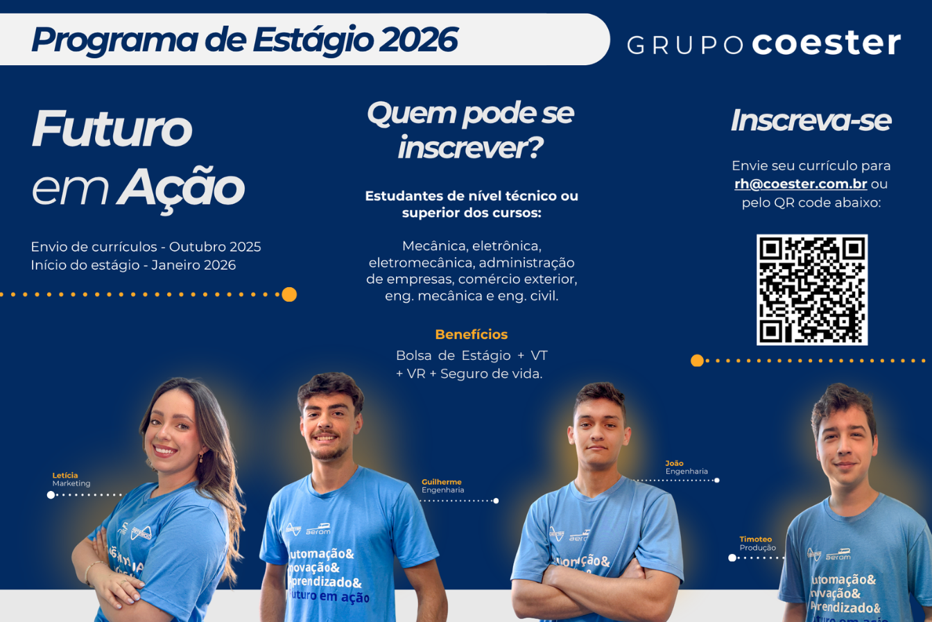 Grupo Coester lança o Programa de Estágio 2026 – Futuro em Ação!