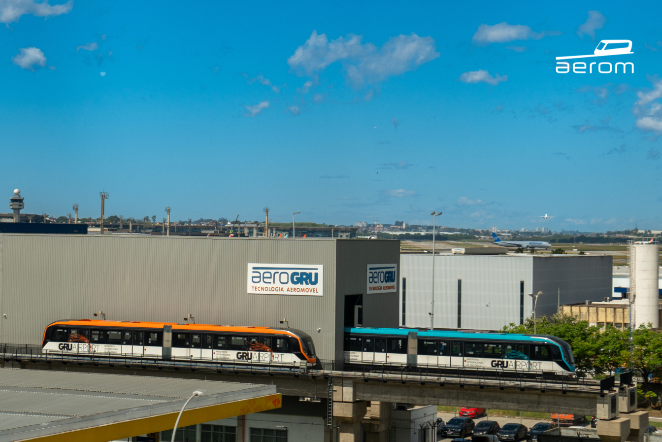 Aeromovel avança na operação faseada e passa a circular com dois veículos em GRU