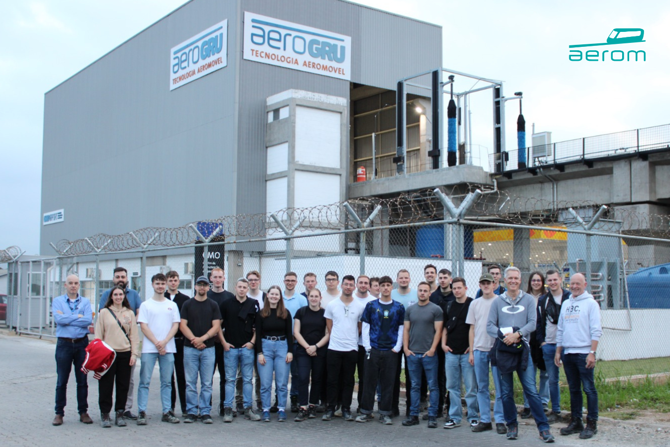 German Engineering Students Visit the Aeromovel System in Guarulhos