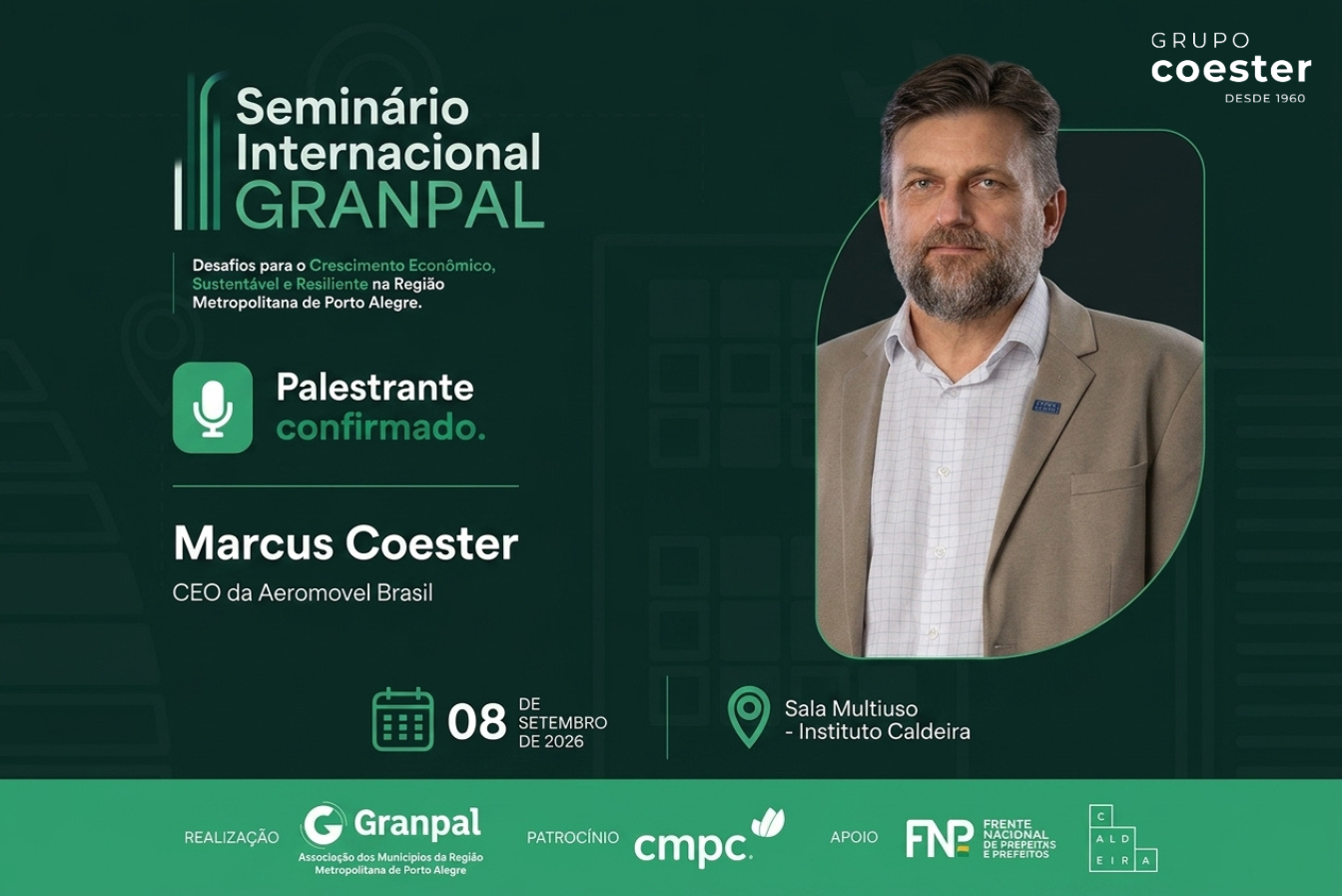 Marcus Coester participa de Seminário Internacional sobre o futuro da Região Metropolitana de Porto Alegre