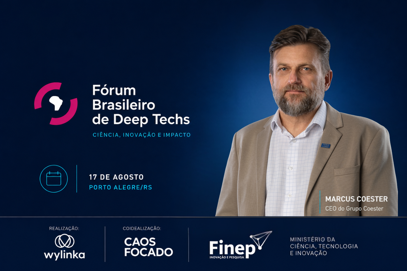 Marcus Coester será painelista no Fórum Brasileiro de Deep Techs em Porto Alegre