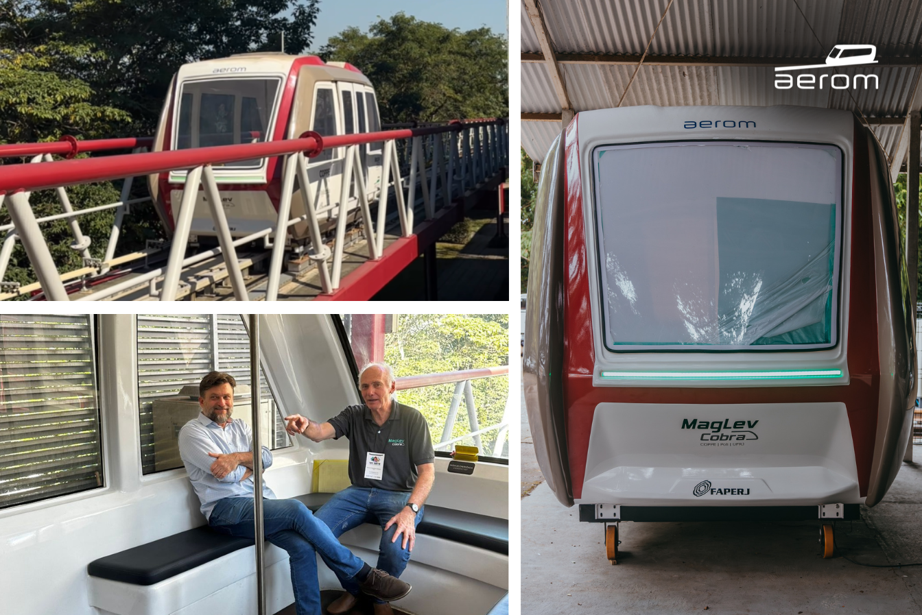 Aerom firma licenciamento tecnológico do MagLev-Cobra com a UFRJ e amplia atuação em soluções inovadoras para mobilidade urbana